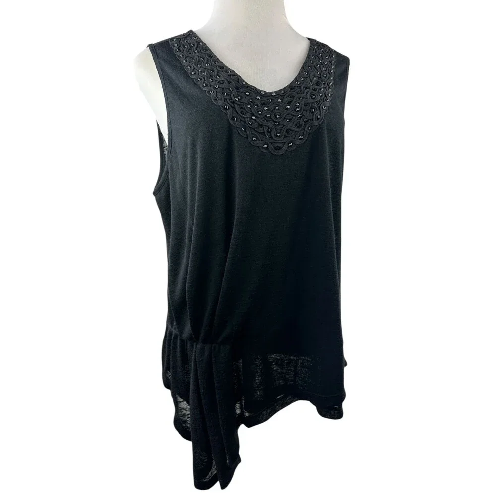 ✨2/$20 NWT Lane Bryant Sleeveless Embellished Rhinestone Top Size 22/24 HW452 - Picture 4 of 16